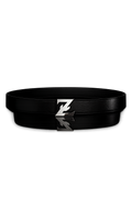 Zénoir black leather belt